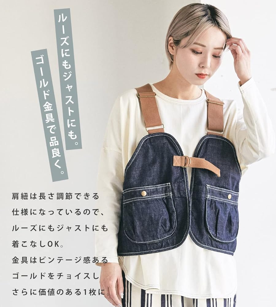 GQ1364◇yamane EVISU : デニム ハンティングベスト GQ1364◇yamane EVISU : デニム ハンティングベスト